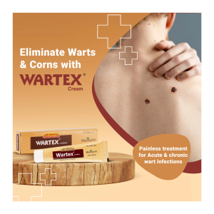 Wartex Cream (Combo Pack of 2 – 20g Each) | Gentle Homoeopathic Remedy for Warts and Corns