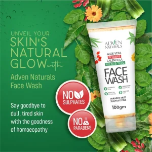 Face Wash with Aloe vera, Berberis, Calendula, Neem & Tulsi | Paraben Free | Sulphate Free | All Skin Types