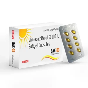 BAK D3 (Cholecalciferol 60000 IU) - (10X1X8) CAPSULES